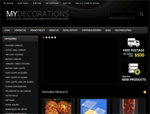 Tablet Screenshot of mydecorations.com.au
